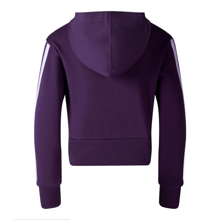 Junior Girls 3 Stripe Full Zip Cropped Hoody 