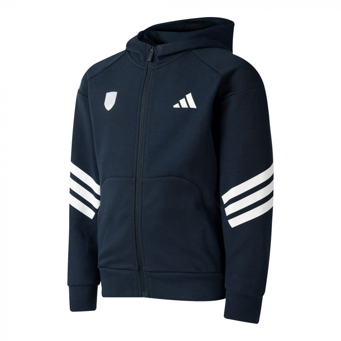 Junior Future Icon 3 Stripe Full Zip Hoody 