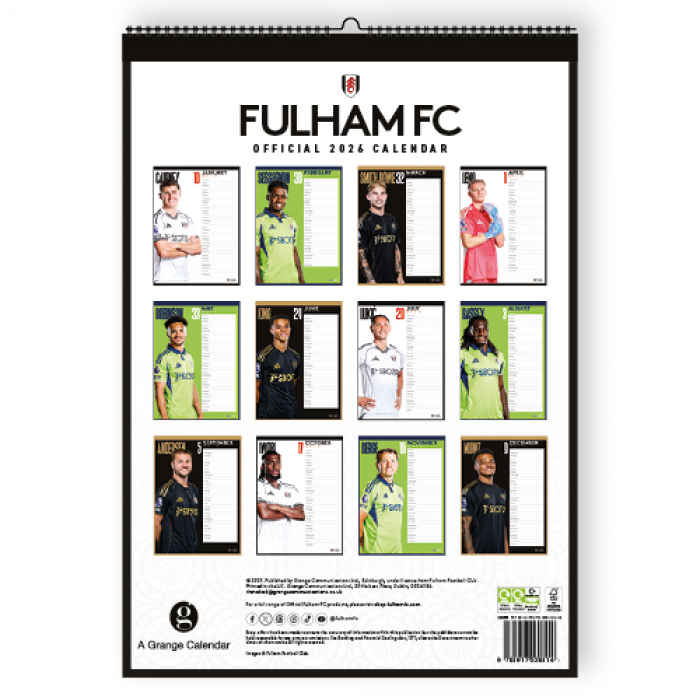 Fulham Calendar 2026
