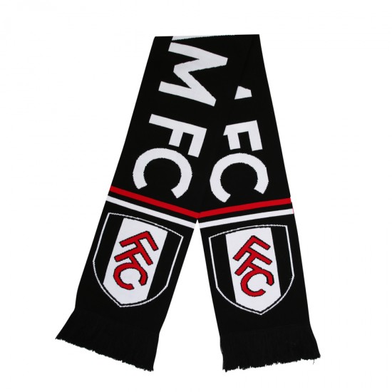 Fulham FC  Crest Stripe Scarf
