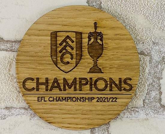 EFL Champions Wood Drinks Coaster