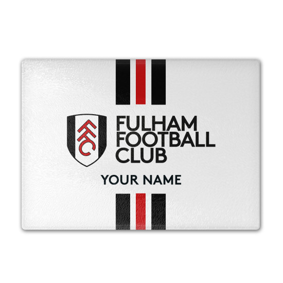 Fulham FC Striped Personalised Chopping Board