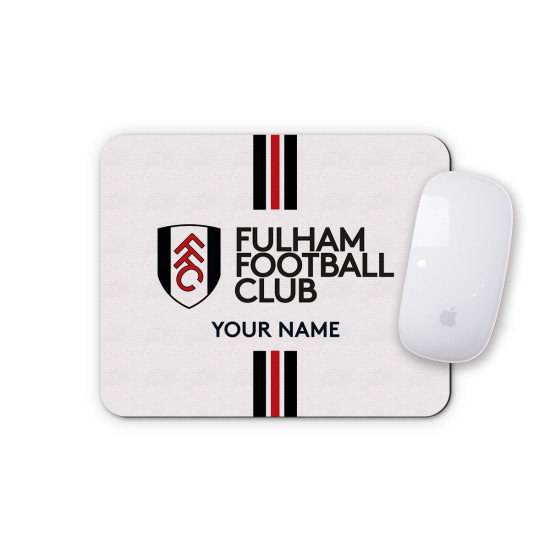 Fulham FC Striped Personalised Mouse Mat