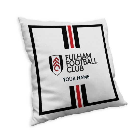 Fulham FC Striped Personalised Cushion