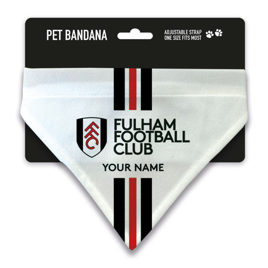 Fulham FC Striped Personalised Pet Bandana