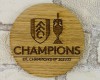 EFL Champions Wood Drinks Coaster