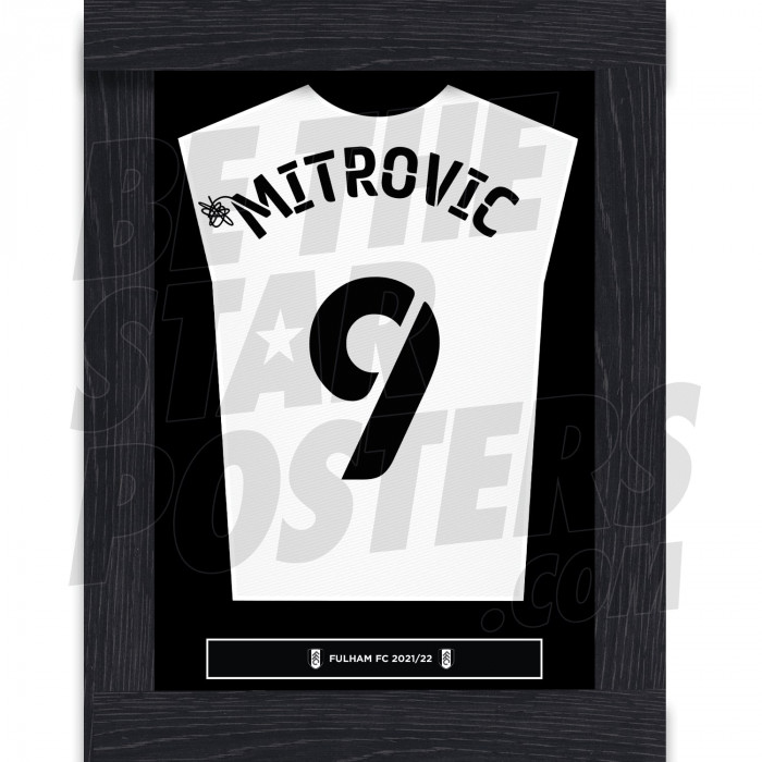 A4 Mitrovic Back of Home Shirt with Frame