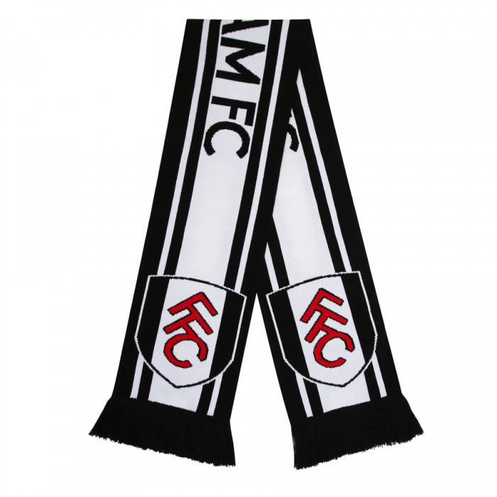 Fulham FC  Crest Stripe Border Scarf