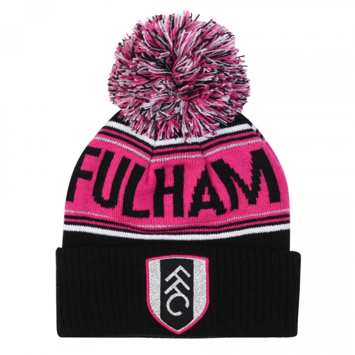 Junior Text Stripe Bobble Beanie 