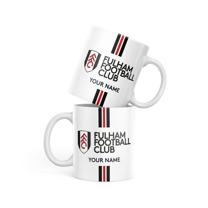 Fulham FC Striped Personalised Mug