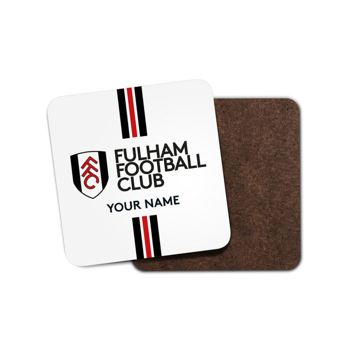 Fulham FC Striped Personalised Coaster