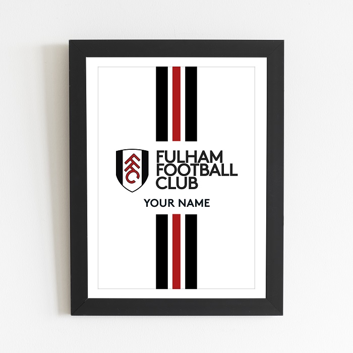 Fulham FC Striped Personalised Print