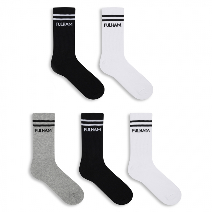 5 pack - Fulham Sport Crew Socks