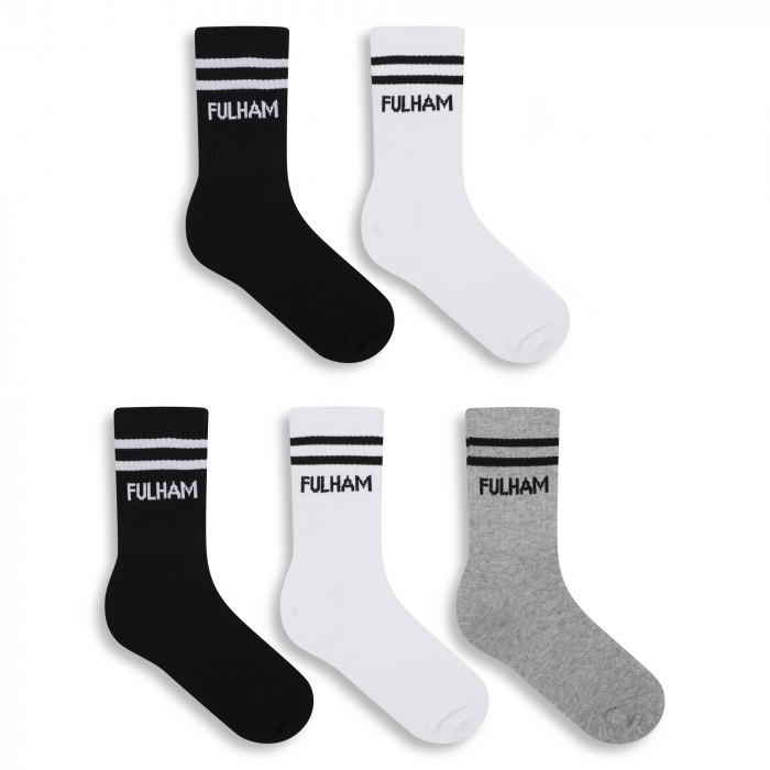 5 pack - Junior Fulham Sport Crew Socks