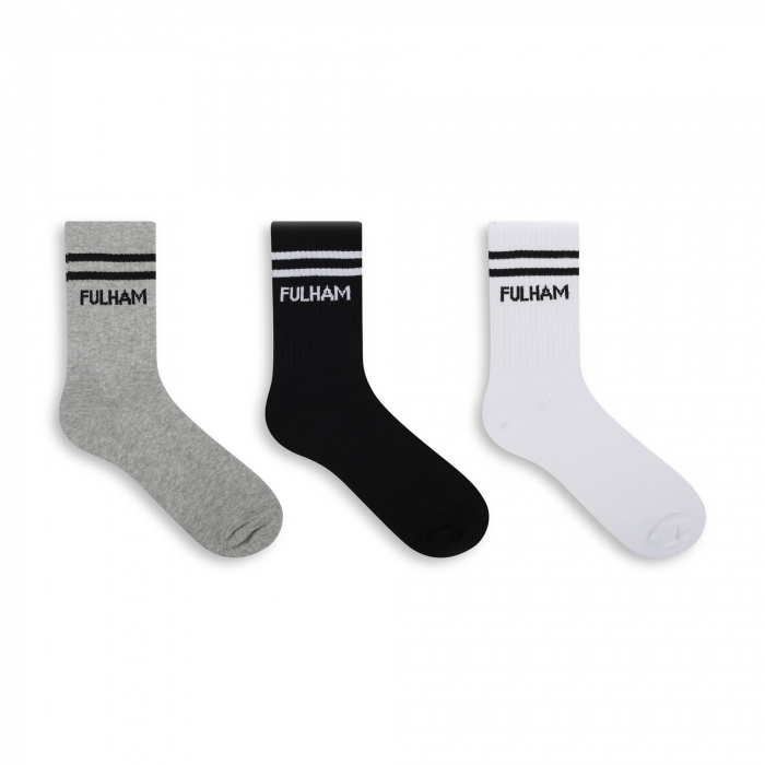 3 pack - Fulham Sport Crew Socks - Womens 