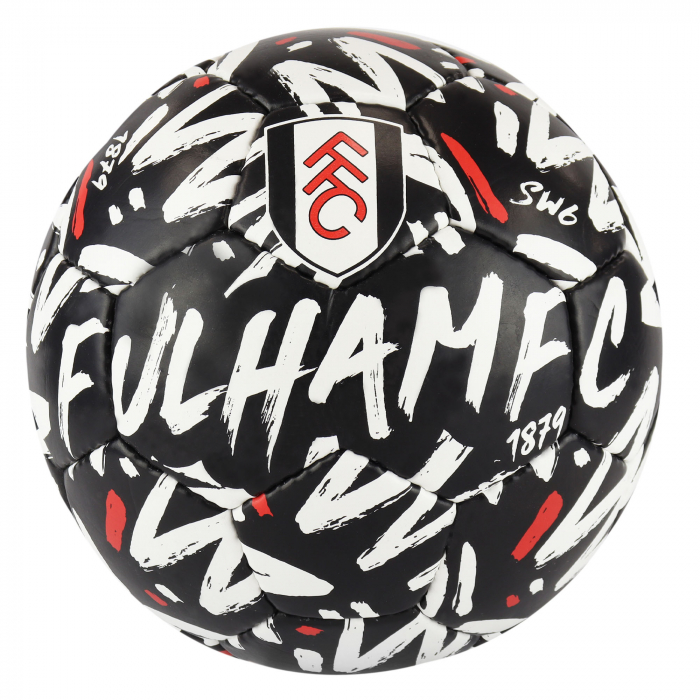 Fulham FC Graffiti Black Football Size 5