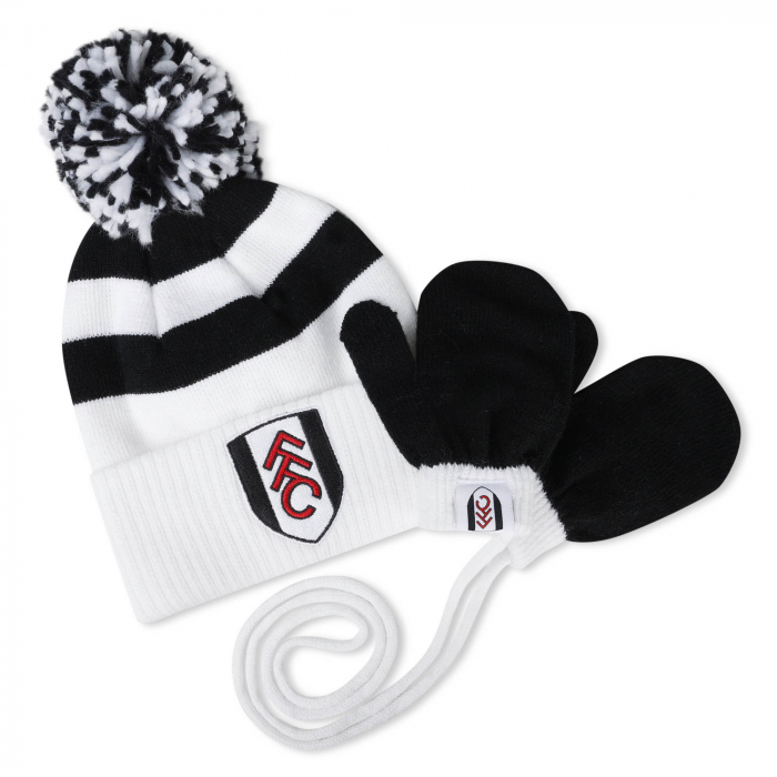 Infant Bar Stripe Hat & Mittens Set 