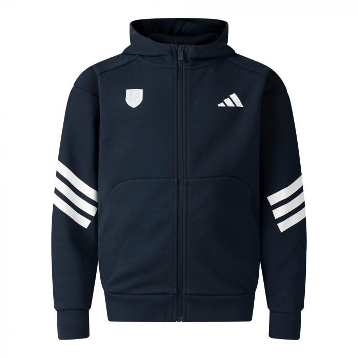 Junior Future Icon 3 Stripe Full Zip Hoody 