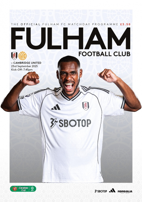 Match Programme - Cambridge United Carabao Cup