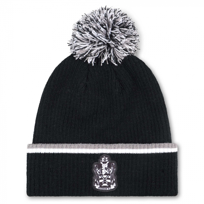 26/27 Fulham Adult Retro Crest Bobble Beanie